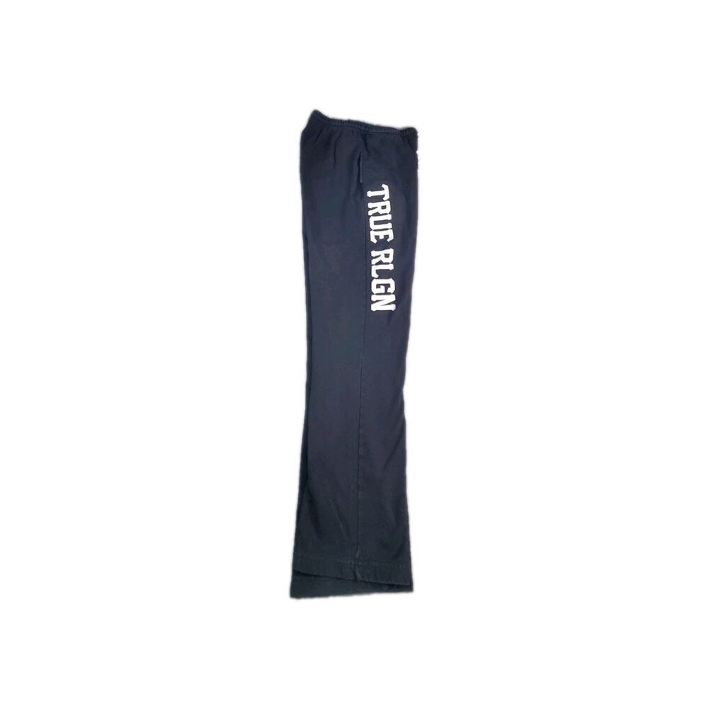 True Religion Basic Sweatpants Unisex Black Size L 100% Cotton Made In USA C32 - Picture 8 of 9